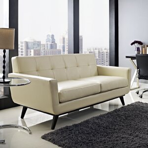 Saginaw Leather Loveseat