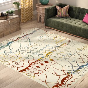 Accomac Cream/Blue Area Rug