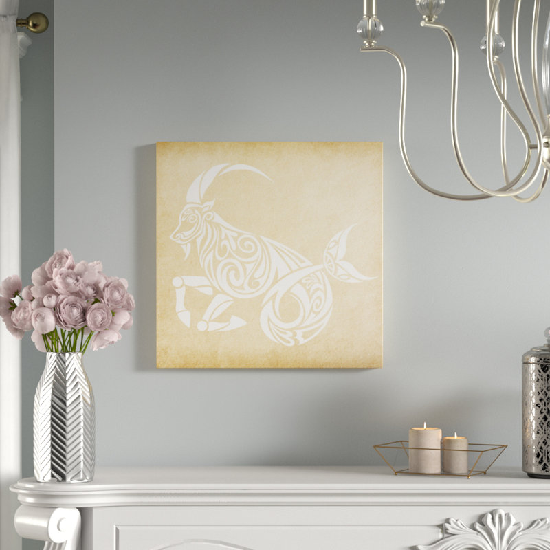 Mercer41 Trustworthy Sea Goat Graphic Art On Wred Canvas Wayfair