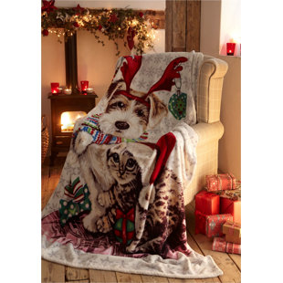 Fleece Throw Blanket Wayfair Co Uk Monadnock Ivy And Snowy Christmas Fleece Throw