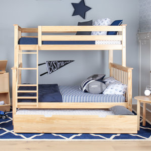 Solid Wood Twin Over Full Bunk Bed with Trundle Bed by Max & Lily