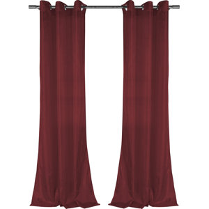 Knottingley Solid Sheer Curtain Panels (Set of 2)