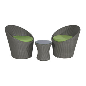 3-tlg. Gartensitzgruppen-Set Silena mit Kissen v..