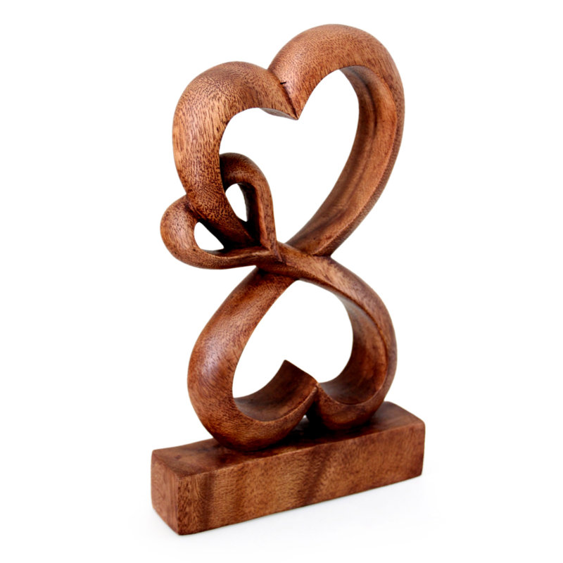 Novica Handmade Heart Shaped Wood Sculpture & Reviews Wayfair