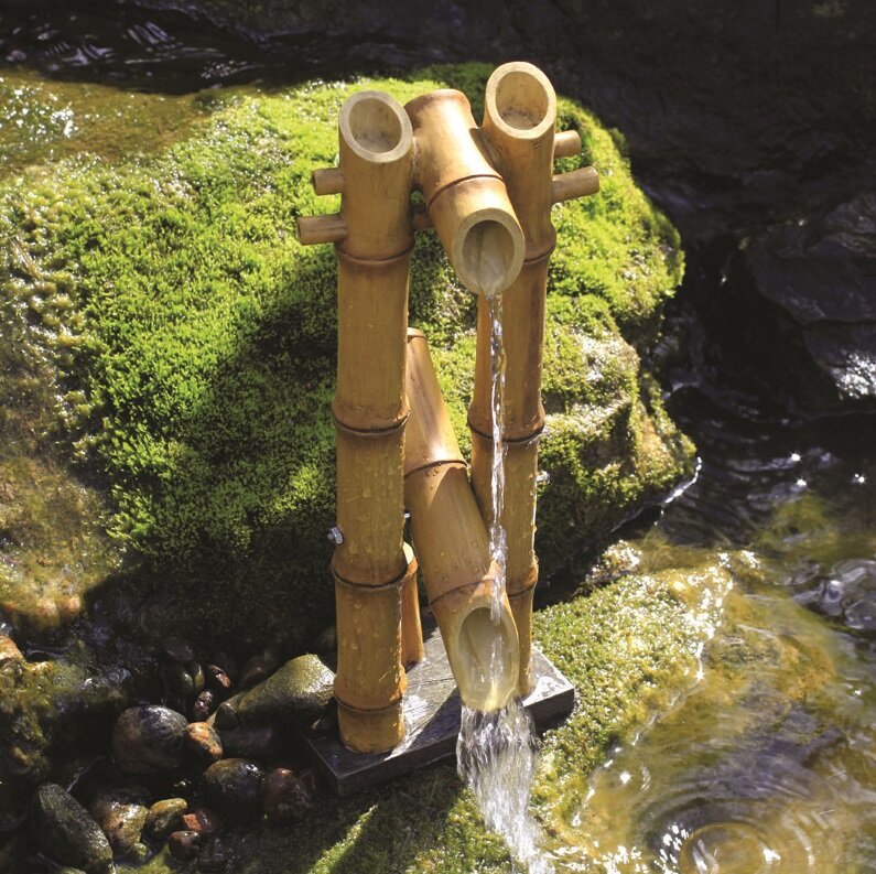 bamboo deer scarer fountain - deer scarer kit