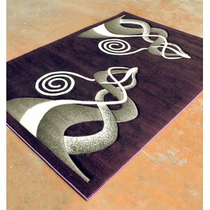 Purple/Black Area Rug