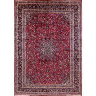 Victorian Style Rugs Wayfair Arcade Hand Knotted Traditional Fl Kashan Persian Style Area Rug 12 7 X 9 6
