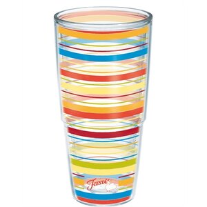 Fiesta Poppy Stripes Insulated Tumbler