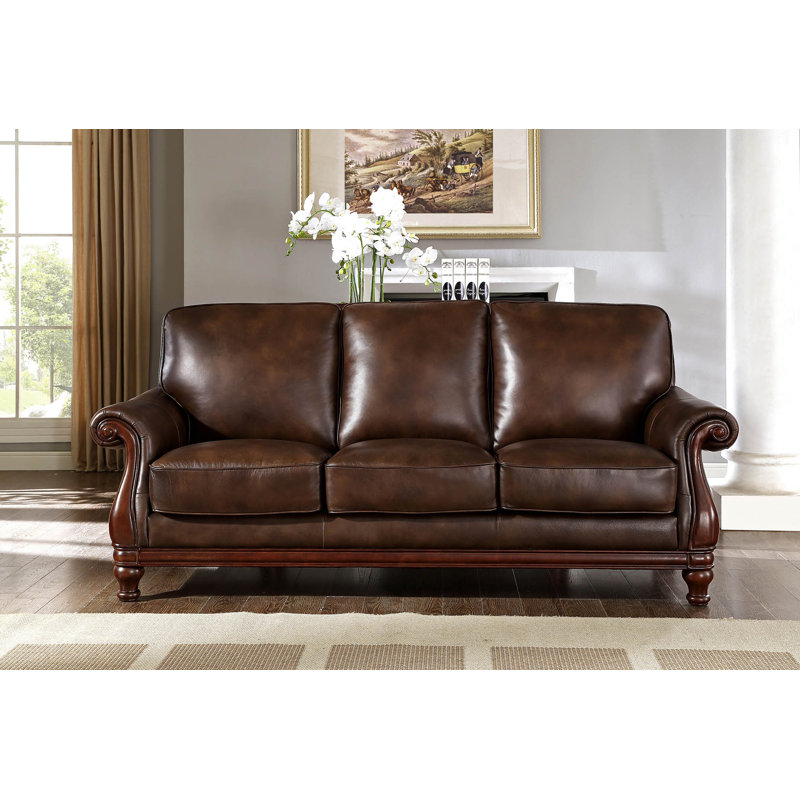 Fleur De Lis Living Autumn Top Grain Leather Sofa Wayfair Autumn Top Grain Leather Sofa