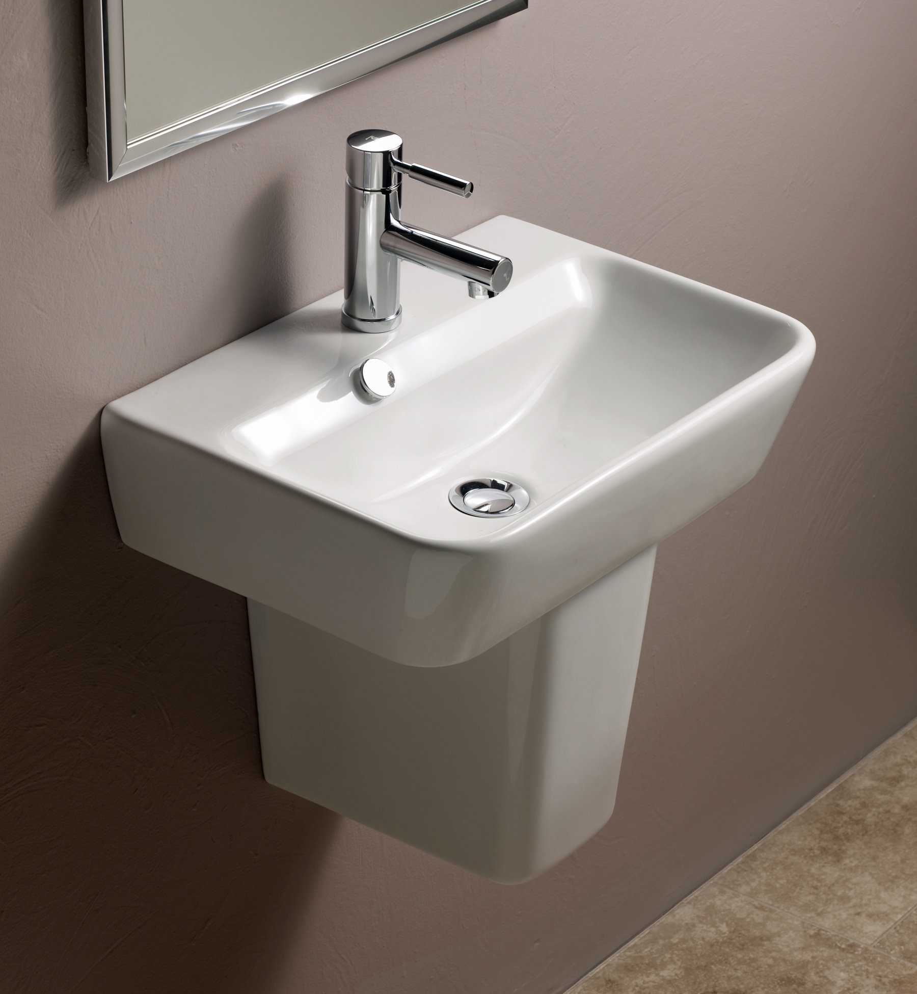Zipcode Design Doraville Vitreous China 20 Semi Pedestal Bathroom Zipcode Design Doraville Vitreous China 20 Semi Pedestal Bathroom Sink With Overflow Wayfair