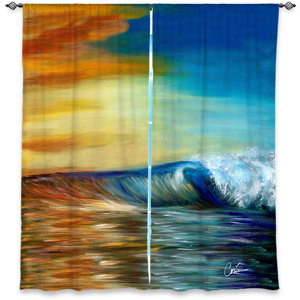 Hatteras Corina Bakke's Window Maui Wave II Room Darkening Curtain Panels (Set of 2)
