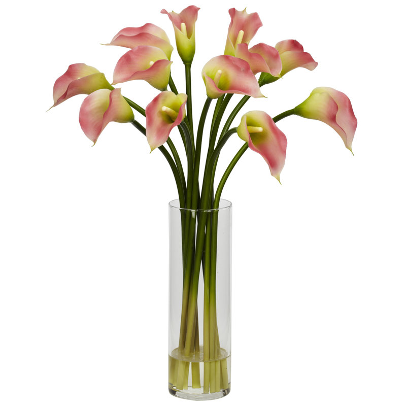 Nearly Natural Mini Calla Lily Silk Flower Arrangement Reviews Mini Calla Lily Silk Flower Arrangement