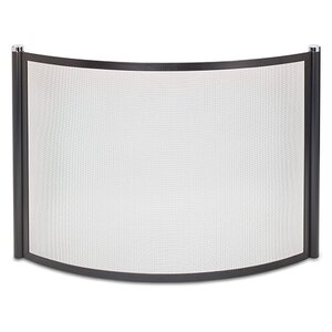 Metro Bowed Single Panel Fireplace Screen