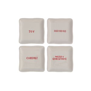 4 Piece Square Dolomite Plate Set