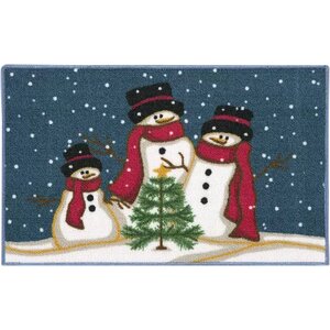 Carrow Christmas Snowmen Trio Doormat