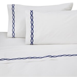 Arcole Embroidered 200 Thread Count 100% Cotton Sheet Set