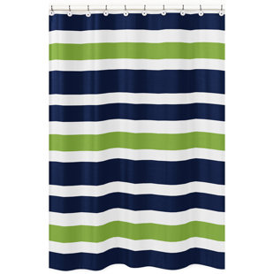 Green Striped Shower Curtains You Ll Love Wayfair Quickview