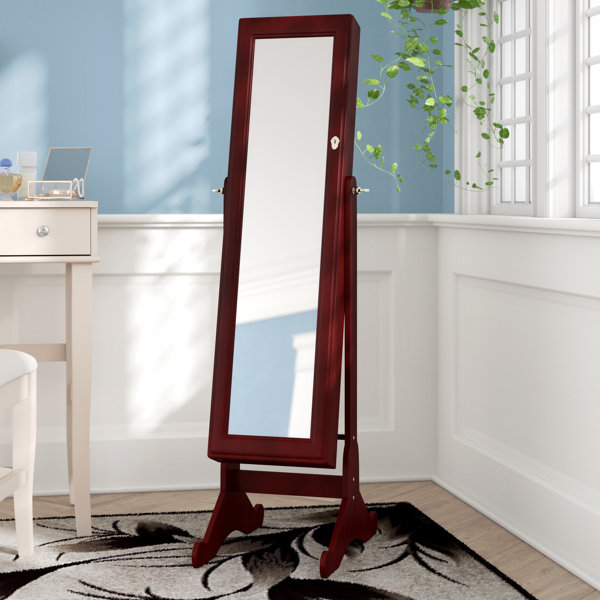 Free Standing Jewelry Armoire With Mirror