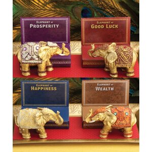 Decorative Mini Elephant Resin Figurine (Set of 4)