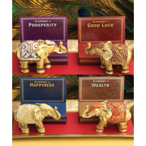 Decorative Mini Elephant Resin Figurine (Set of 4)