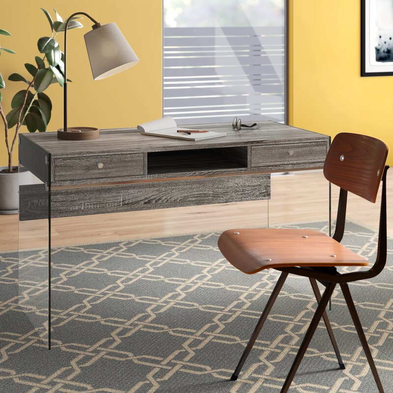 Eliana Glass Writing Desk & Reviews | AllModern