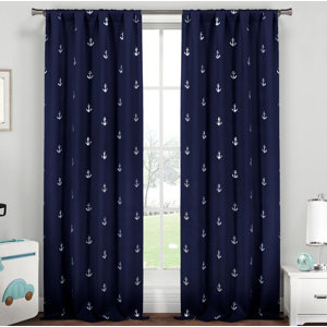 Cavanaugh Metallic Nautical Blackout Thermal Rod Pocket Panel Pair (Set of 2)