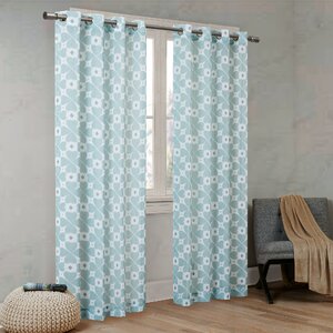 Pendant Ikat Sheer Grommet Single Curtain Panel