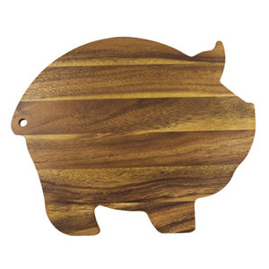 Gourmet Wood Pig Shaped Cutting Board
