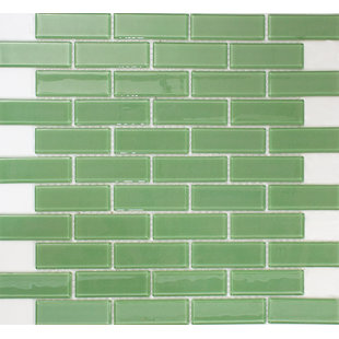 Olive Green Tile Wayfair 1 X 3 Gl Subway Tile In Pale Green