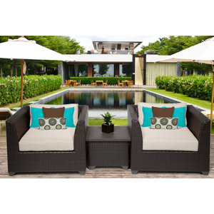 Barbados 3 Piece Deep Seating Group with Cushion