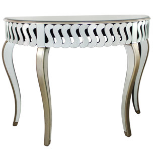 Mirrored Half Moon Table Wayfair Co Uk Plaza Mirror Half Moon Console Table