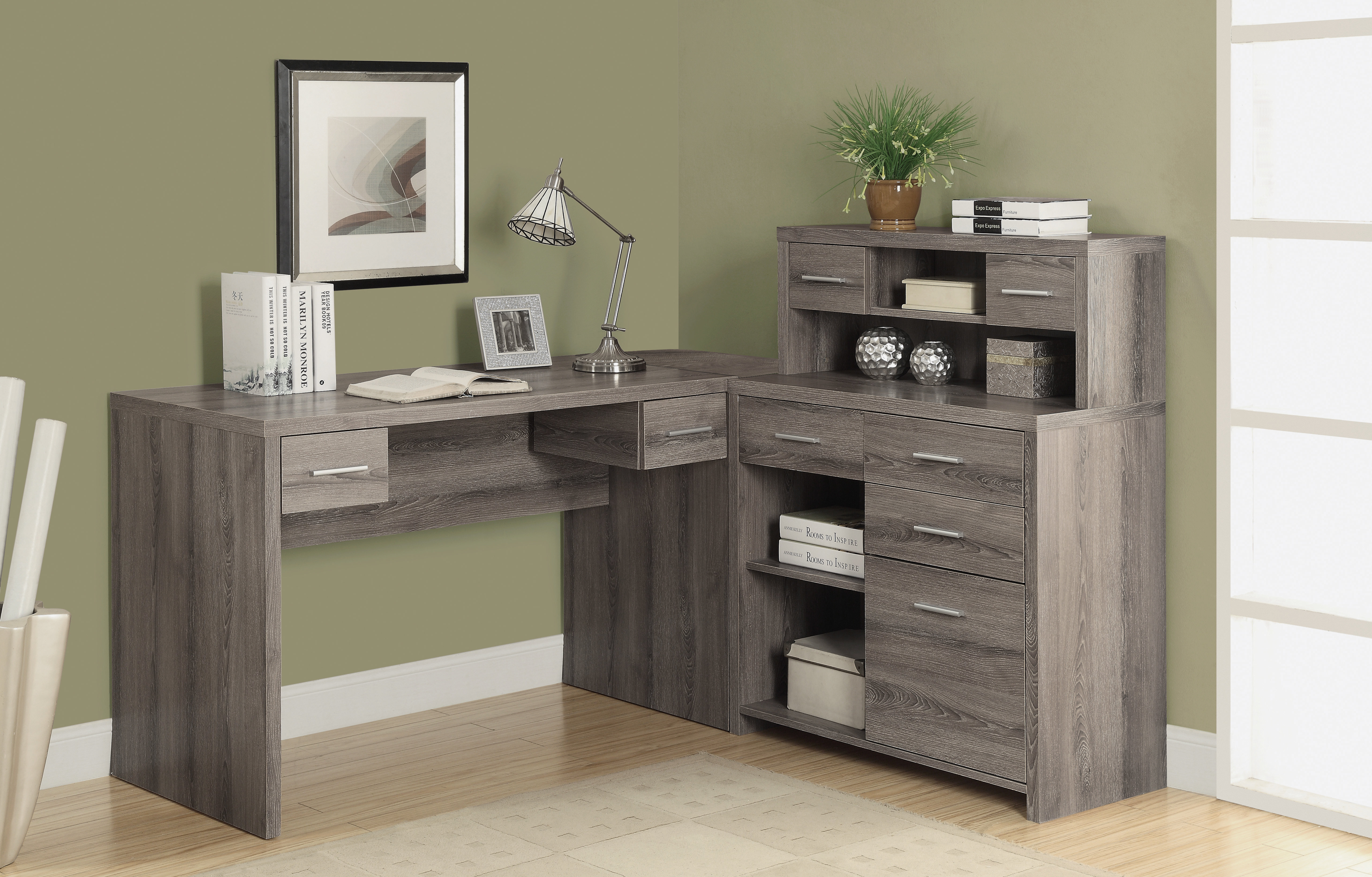 Laude Run Ord L Shaped Computer Desk With Hutch Reviews Laude Run Ord L Shaped Computer Desk With Hutch Reviews Wayfair