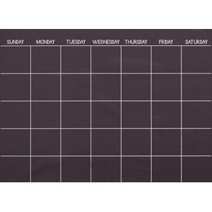 Hester Street Monthly Dry Erase Calendar Chalkboard Wall Decal