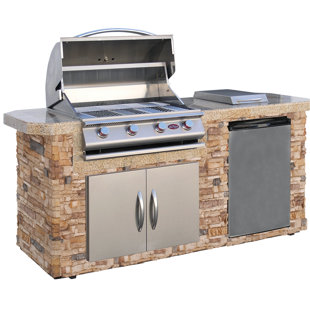 Built In Grills You Ll Love Wayfair 4 Burner Built In Propane Gas Grill With Cabinet