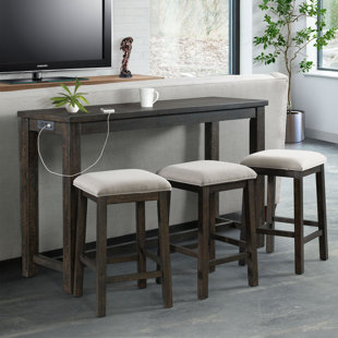 Behind The Couch Bar Table Wayfair Ewenn Multi Purpose 4 Piece Pub Table Set