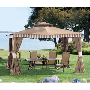 Louisa 10 Ft. W x 12 Ft. D Aluminum Permanent Gazebo