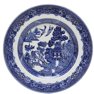 Churchill Blue Willow Wayfair Willow Blue 6 Bread And Er Plate Set Of