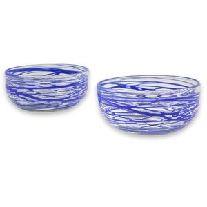 Javier and Efren Blown Glass Salad Bowl