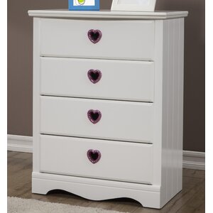 Sparkling Hearts 4 Drawer Chest