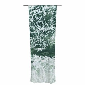 Suzanne Carter Oceans 2 Digital Decorative Graphic Print Sheer Rod Pocket Curtain Panels (Set of 2)