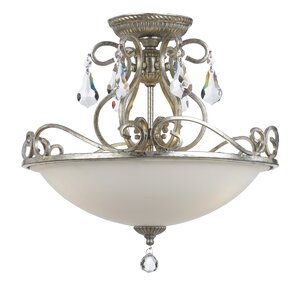 Shaughnessy 3-Light Semi Flush Mount