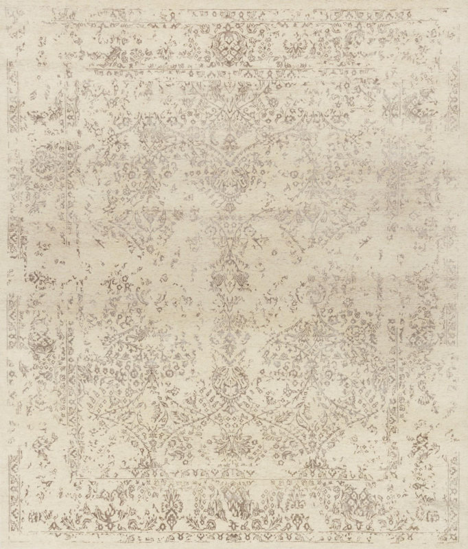 House Of Hampton Colson Hand Knotted Antique Ivory Taupe Area Rug Colson Hand Knotted Antique Ivory Taupe Area Rug