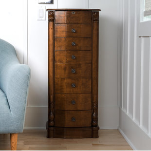 Jewelry Armoires You Ll Love Wayfair Jovany Freestanding Jewelry Armoire With Mirror