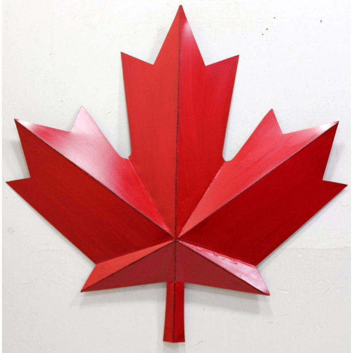 Winston Porter Metal Red Maple Leaf Wall Decor Reviews Wayfair Ca Metal Red Maple Leaf Wall Decor
