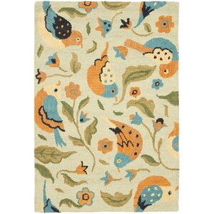 Alston Blossom Bird Sage Rug