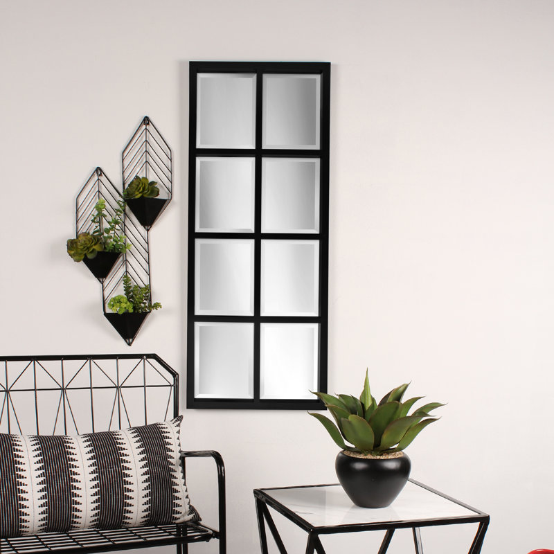 Wall Mirror With Shelf kate and laurel stryker windowpane framed wall mirror & reviews Wall Mirror With Shelf kate and laurel stryker windowpane framed wall mirror & reviews