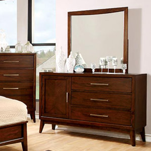 Dionn 3 Drawer Combo Dresser with Mirror by Hokku Designs