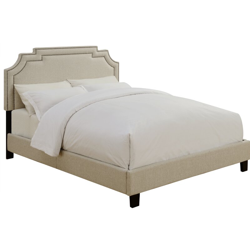 Galway Tiered Clipped Corner Queen Upholstered Panel Bed & Reviews