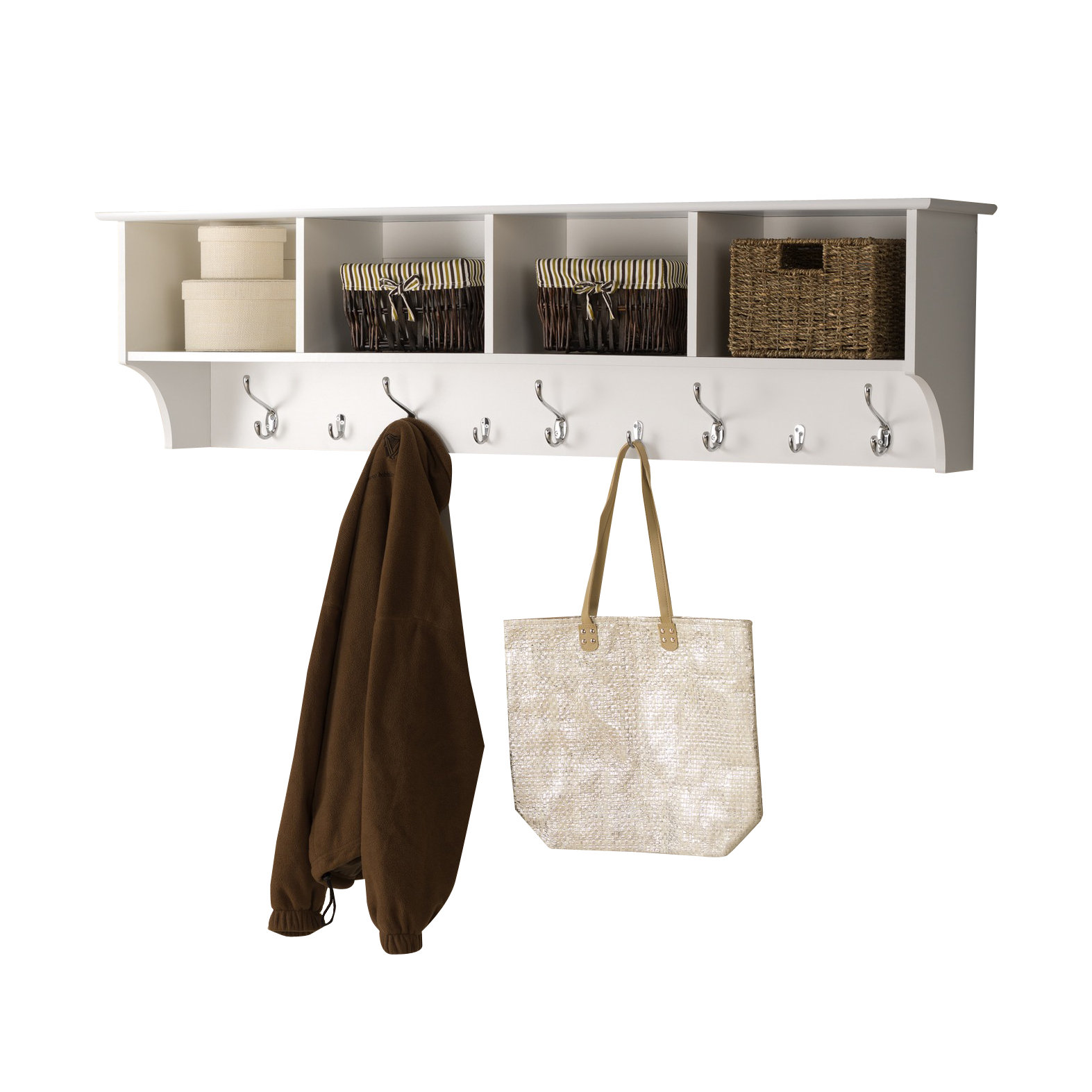 Zipcode™ Design Mackenzie 60" Hanging Entryway 9 Hook Storage Shelf