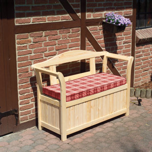 2-Sitzer Friesenbank mit Kissenbox und Sitzaufla..